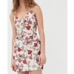 KEEPSAKE • FEEL GOOD MINI DRESS in Natural Vine Jacquard